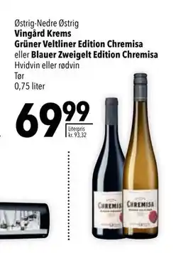 Citti Vingård Krems Grüner Veltliner Edition Chremisa eller. Blauer Zweigelt Edition Chremisa, DKK 69.99 tilbud