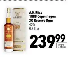 Citti A.H.Riise 1888 Copenhagen XO Reserve Rum, DKK 239.99 tilbud