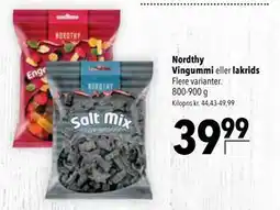 Citti Nordthy Vingummi eller lakrids, DKK 39.99 tilbud