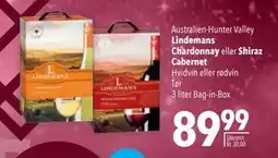 Citti Lindemans Chardonnay eller Shiraz Cabernet, DKK 89.99 tilbud