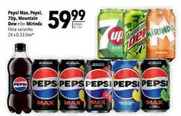 Citti Pepsi Max, Pepsi, 7Up, Mountain Dew eller Mirinda, DKK 59.99 tilbud