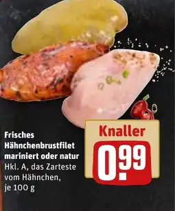 REWE DE Frisches Hähnchenbrustfilet mariniert oder natur tilbud