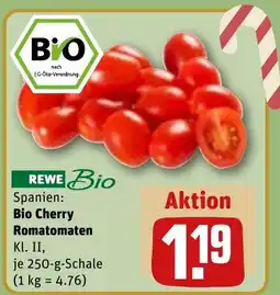 REWE DE REWE Bio Spanien: Bio Cherry Romatomaten tilbud