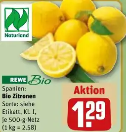 REWE DE REWE Bio Spanien: Bio Zitronen tilbud