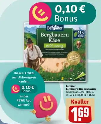REWE DE Bergader Bergbauern Käse mild-nussig tilbud