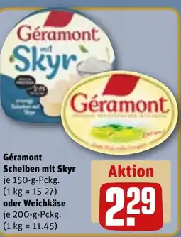 REWE DE Géramont Scheiben mit Skyr , oder Weichkäse tilbud