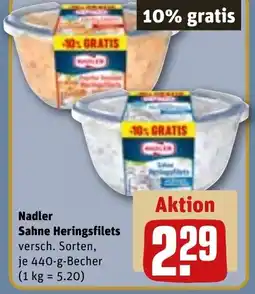 REWE DE Nadler Sahne Heringsfilets tilbud