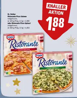 REWE DE Dr. oetker ristorante pizza salame , oder Ristorante Pizza Spinaci tilbud