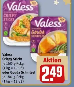 REWE DE Valess Crispy Sticks , oder Gouda Schnitzel tilbud