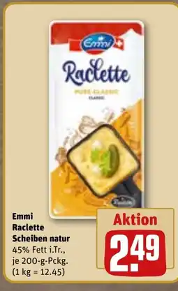 REWE DE Emmi Raclette Scheiben natur tilbud