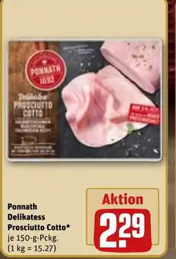 REWE DE Ponnath Delikatess Prosciutto Cotto* tilbud