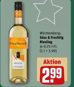 REWE DE Württemberg: Süss & Fruchtig Riesling tilbud