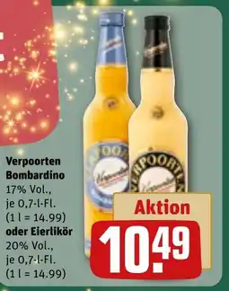 REWE DE Verpoorten Bombardino , oder Eierlikör tilbud