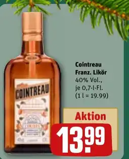 REWE DE Cointreau Franz. Likör 40% Vol., tilbud