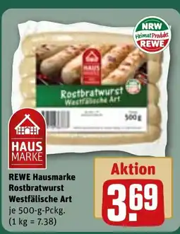 REWE DE REWE Hausmarke Rostbratwurst Westfälische Art tilbud