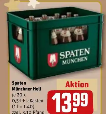 REWE DE Spaten Münchner Hell tilbud