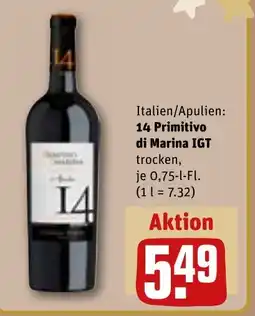 REWE DE Italien/Apulien: 14 Primitivo di Marina IGT tilbud