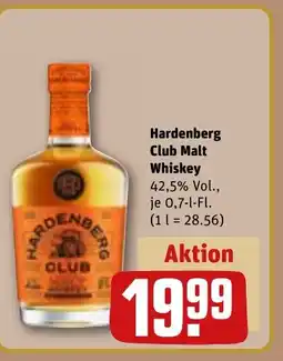 REWE DE Hardenberg Club Malt Whiskey tilbud