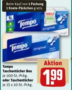 REWE DE Tempo Taschentücher Box , oder Taschentücher tilbud