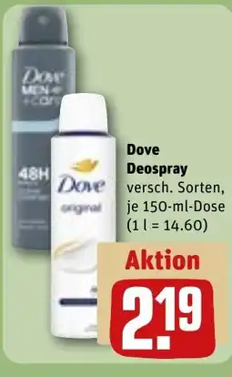 REWE DE Dove Deospray tilbud
