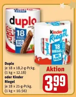 REWE DE Duplo , oder Kinder Riegel tilbud