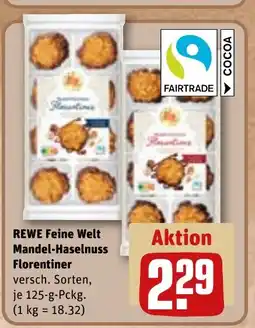 REWE DE REWE Feine Welt Mandel-Haselnuss Florentiner tilbud