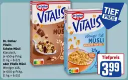 REWE DE DxDetker Vitalis Schoko Müsli Klassisch, oder Vitalis Müsli tilbud