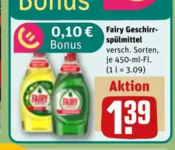 REWE DE Fairy Geschirr- spülmittel tilbud