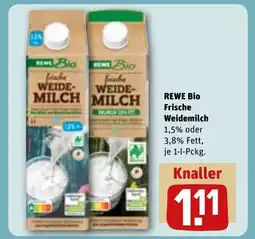 REWE DE REWE Bio Frische Weidemilch tilbud