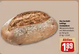 REWE DE Das herzhaft- kräftige Zwiebelbrot Weizenmischbrot tilbud