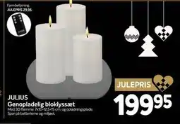 Din Isenkræmmer JULIUS Genopladelig bloklyssæt, DKK 199.95 tilbud