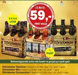 Købmandsgården Störtebeker Starkbier, DKK 59 tilbud