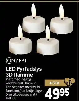 Din Isenkræmmer LED Fyrfadslys 3D flamme, DKK 49.95 tilbud