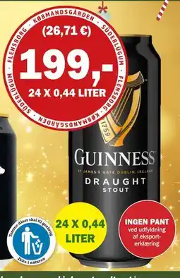 Købmandsgården Guinnes Draught, DKK 199 tilbud