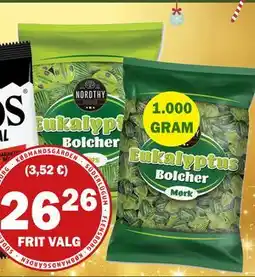 Købmandsgården Nordthy Eukalyptus Bolcher, DKK 26.26 tilbud