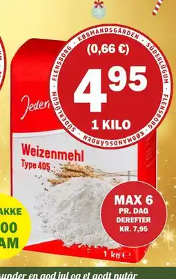 Købmandsgården Jeden Tag - Mel, DKK 4.95 tilbud