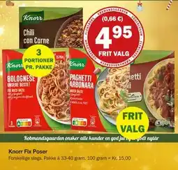 Købmandsgården Knorr Fix Poser, DKK 4.95 tilbud