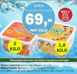 Købmandsgården Malaco Familie Guf, DKK 69 tilbud