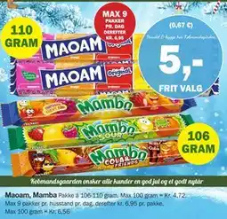 Købmandsgården Maoam, Mamba, DKK 5 tilbud