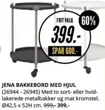 Jena Bakkebord Med Hjul