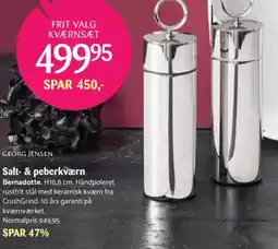 Kop & Kande GEORG JENSEN Salt- & peberkværn tilbud