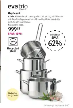 Kop & Kande Eva Trio Grydesæt tilbud