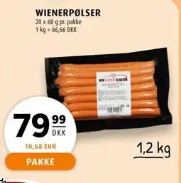 Scandinavian Park WIENERPØLSER, DKK 79.99 tilbud