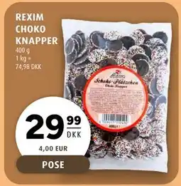 Scandinavian Park REXIM CHOKO KNAPPER, DKK 29.99 tilbud