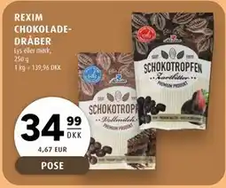 Scandinavian Park REXIM CHOKOLADEDRÅBER, DKK 34.99 tilbud