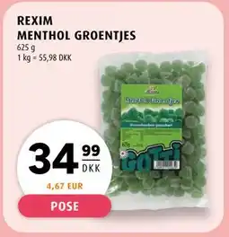 Scandinavian Park REXIM MENTHOL GROENTJES, DKK 34.99 tilbud