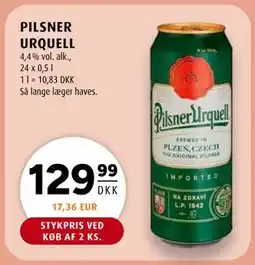 Scandinavian Park PILSNER URQUELL, DKK 129.99 tilbud