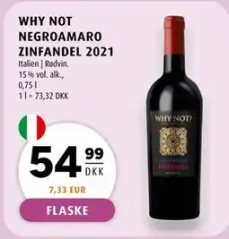 Scandinavian Park WHY NOT NEGROAMARO ZINFANDEL 2021, DKK 54.99 tilbud