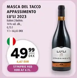 Scandinavian Park MASCA DEL TACCO APPASSIMENTO LU'LI 2023, DKK 49.99 tilbud