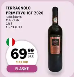Scandinavian Park TERRAGNOLO PRIMITIVO IGT 2020, DKK 69.99 tilbud